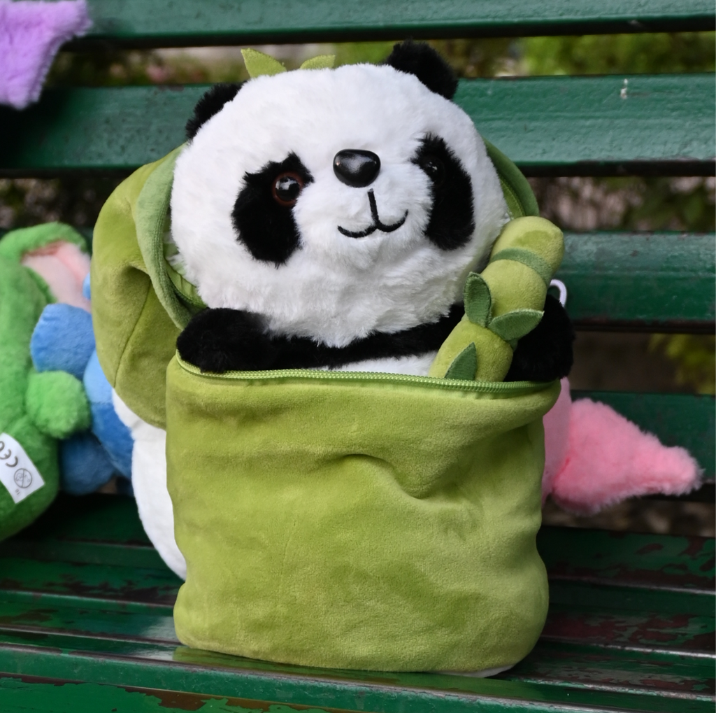 Panda in Standing Bamboo Plushie – 11 Inch Soft Stuffed Toy