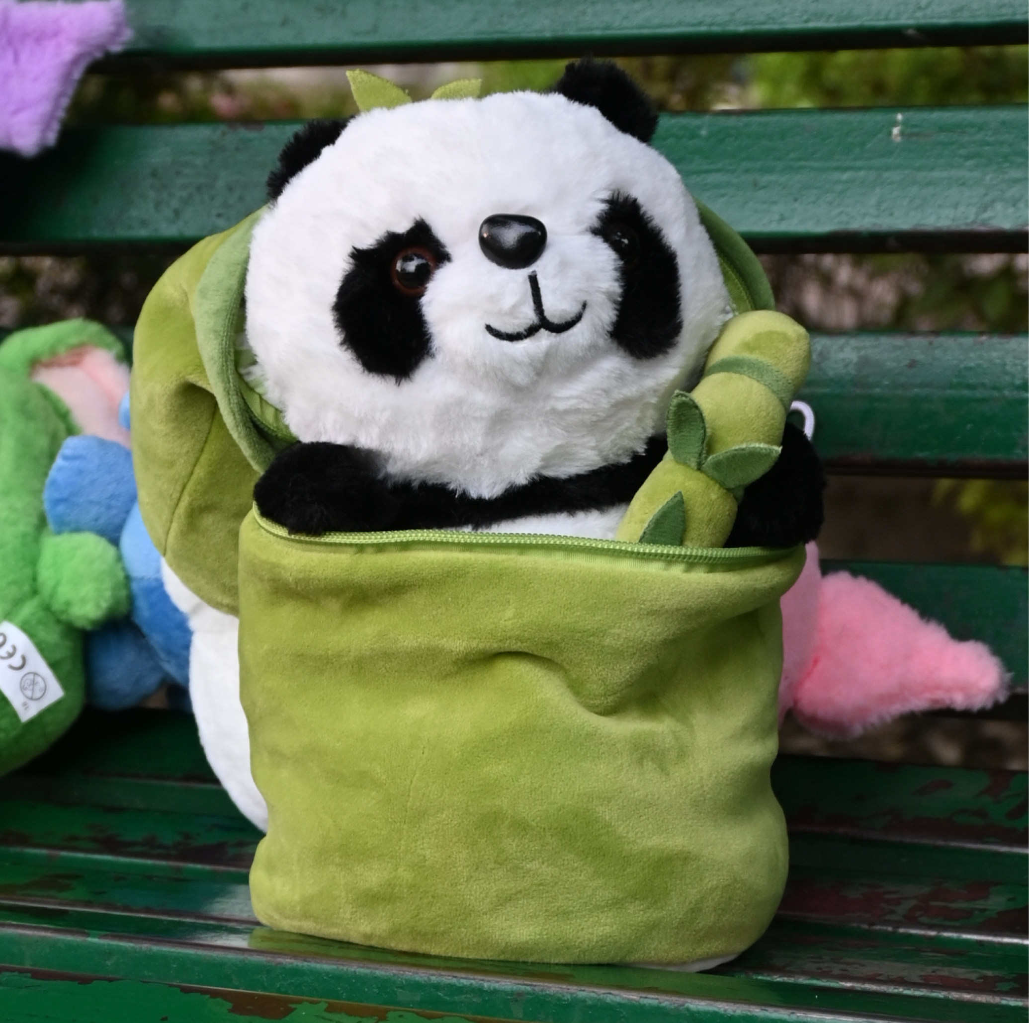 Panda in Standing Bamboo Plushie – 11 Inch Soft Stuffed Toy