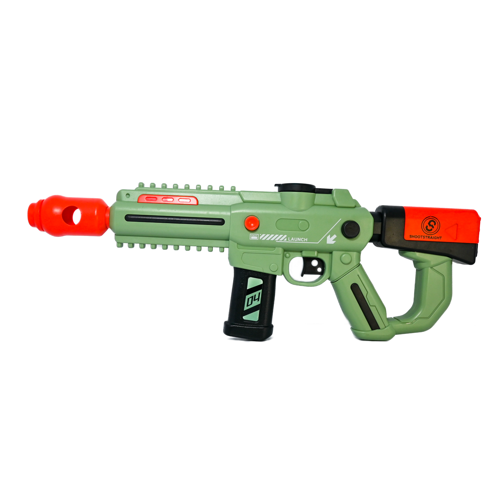 Long Range Burst Shot Water Gun 40cm with Silencer & Bottle Connector – High Pressure Blaster