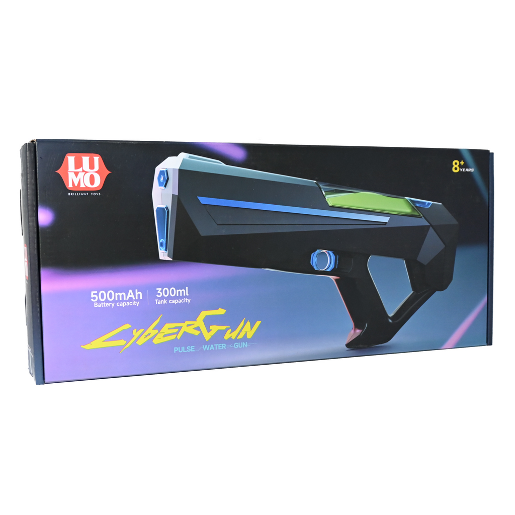 CyberGun Electric Water Blaster – 300ML Automatic Long Range Burst Water Gun (40cm)