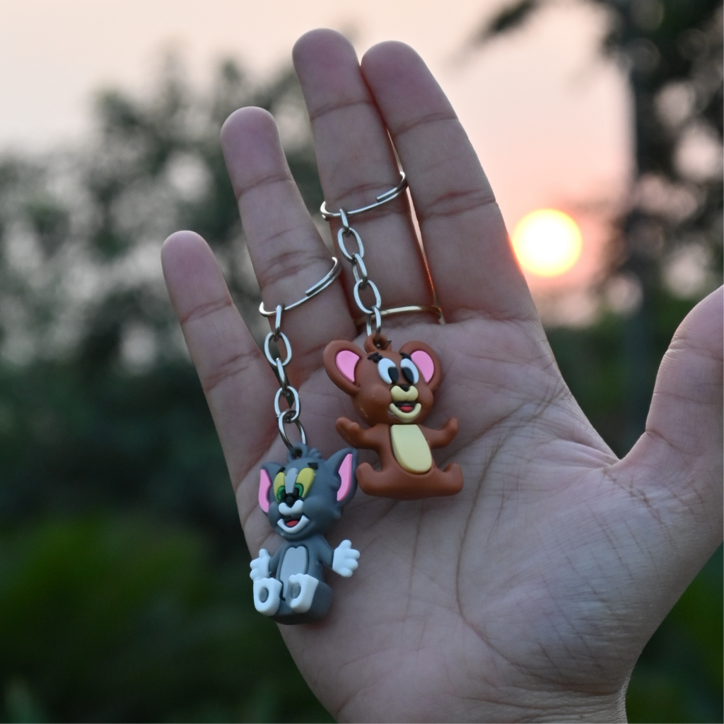 Cute Tom & Jerry-Inspired Double Keychain