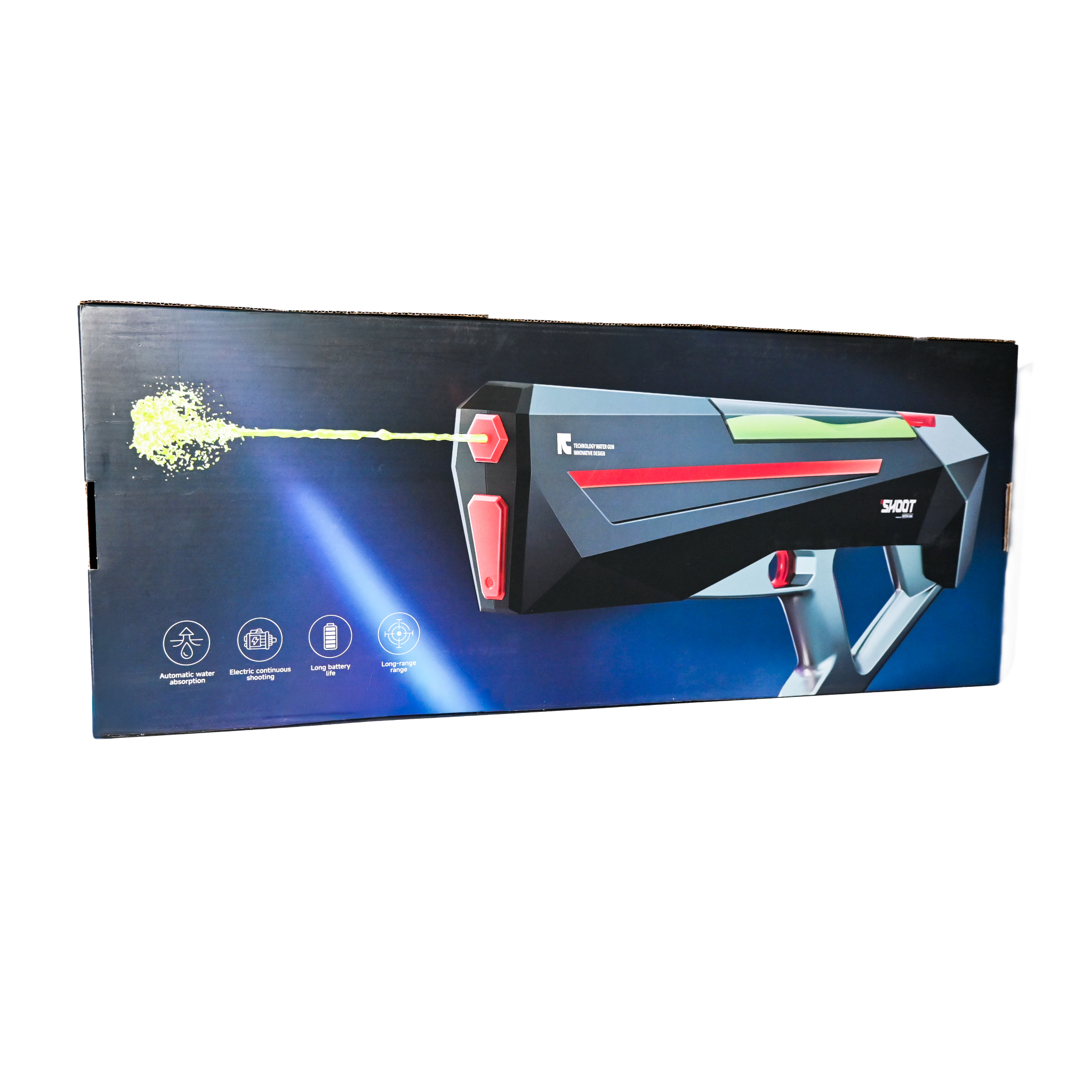 Electric Automatic Water Gun Blaster – Long Range Burst Shot | 800ml High Capacity Water Shooter (60cm)
