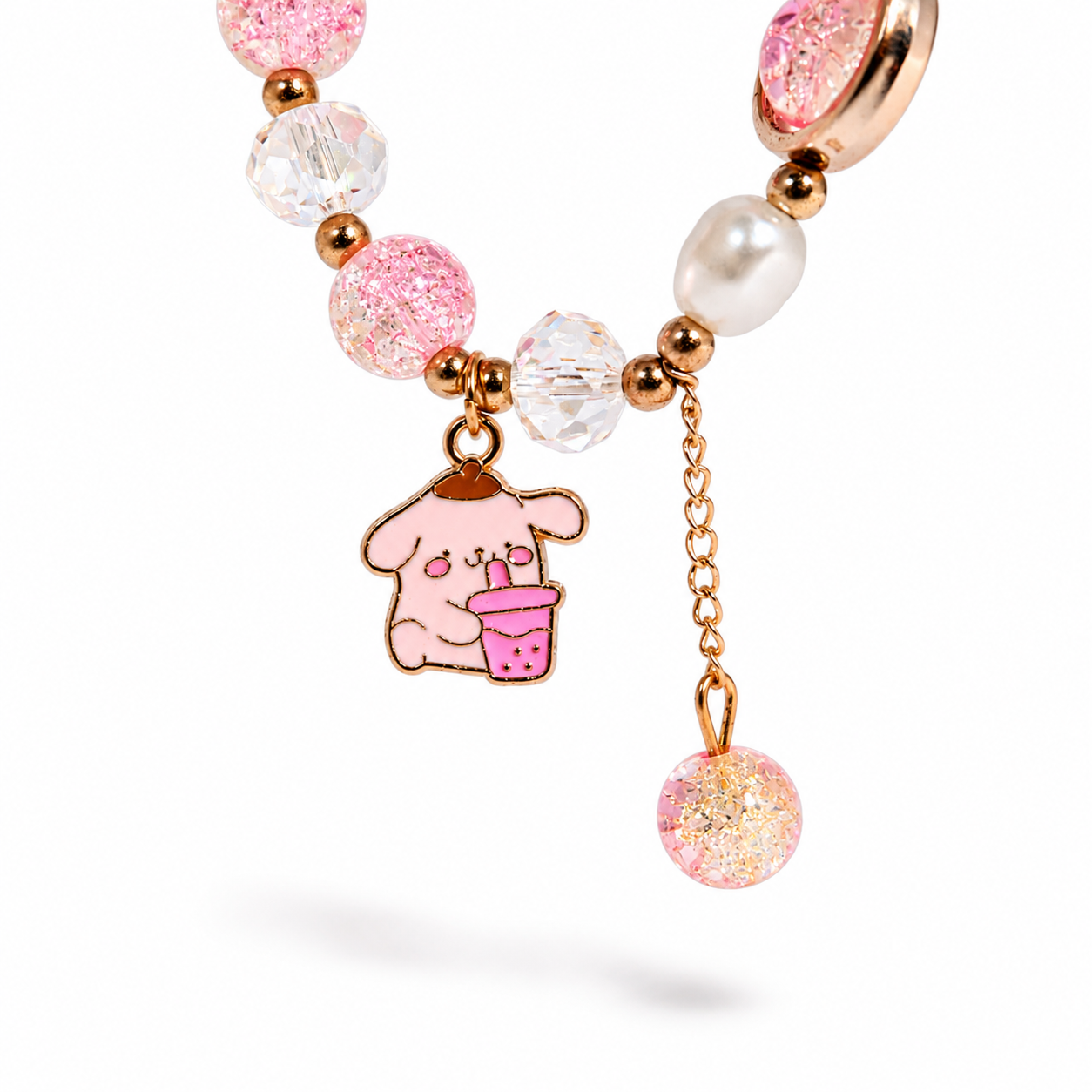 Kids Crystal Beaded Charm Bracelet – Cute Character Collection