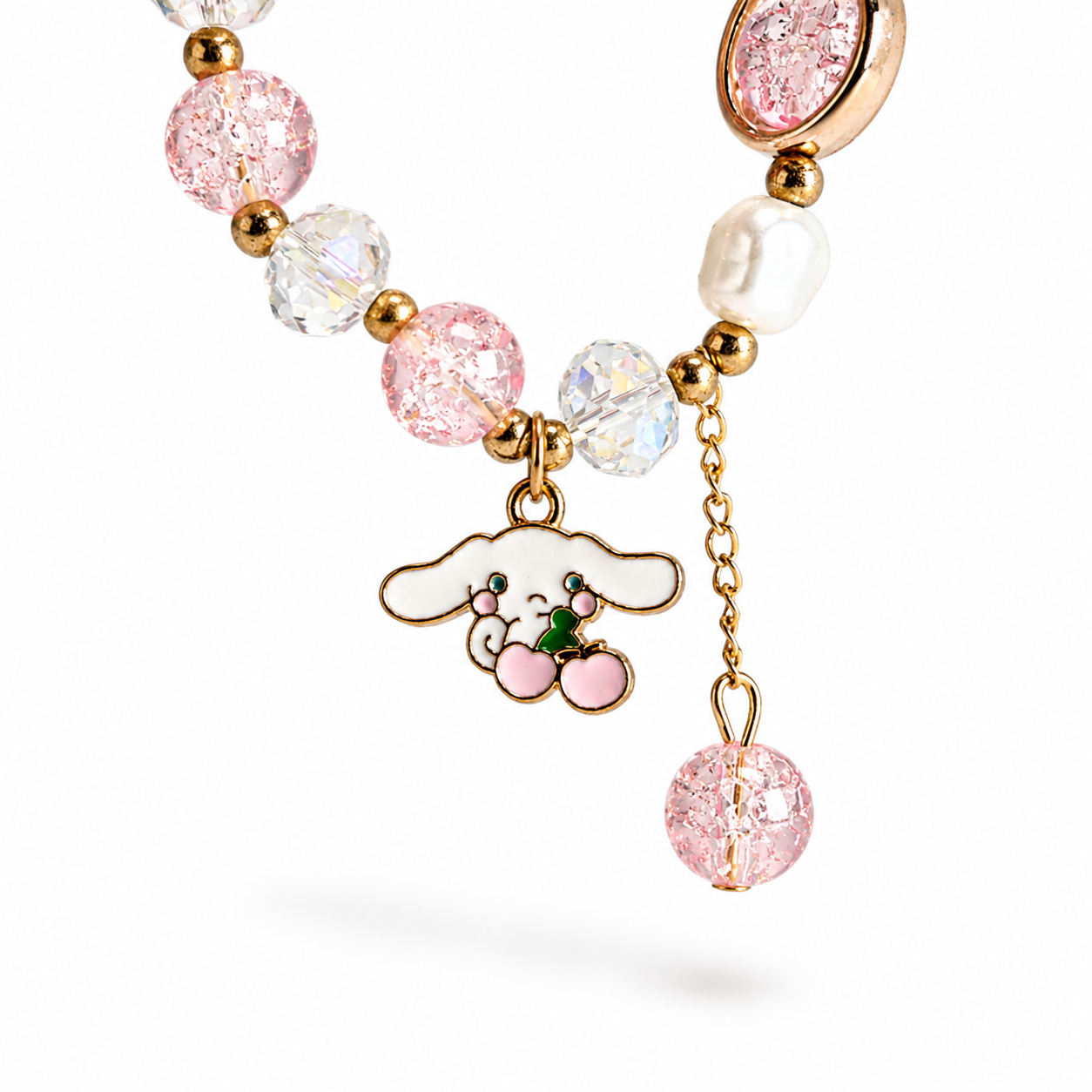 Kids Crystal Beaded Charm Bracelet – Cute Character Collection