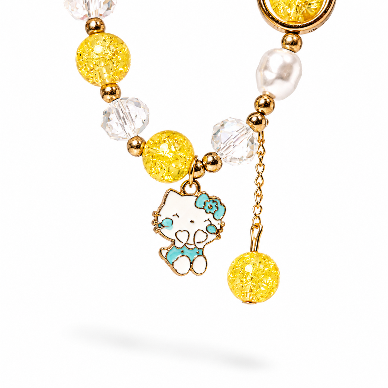 Kids Crystal Beaded Charm Bracelet – Cute Character Collection