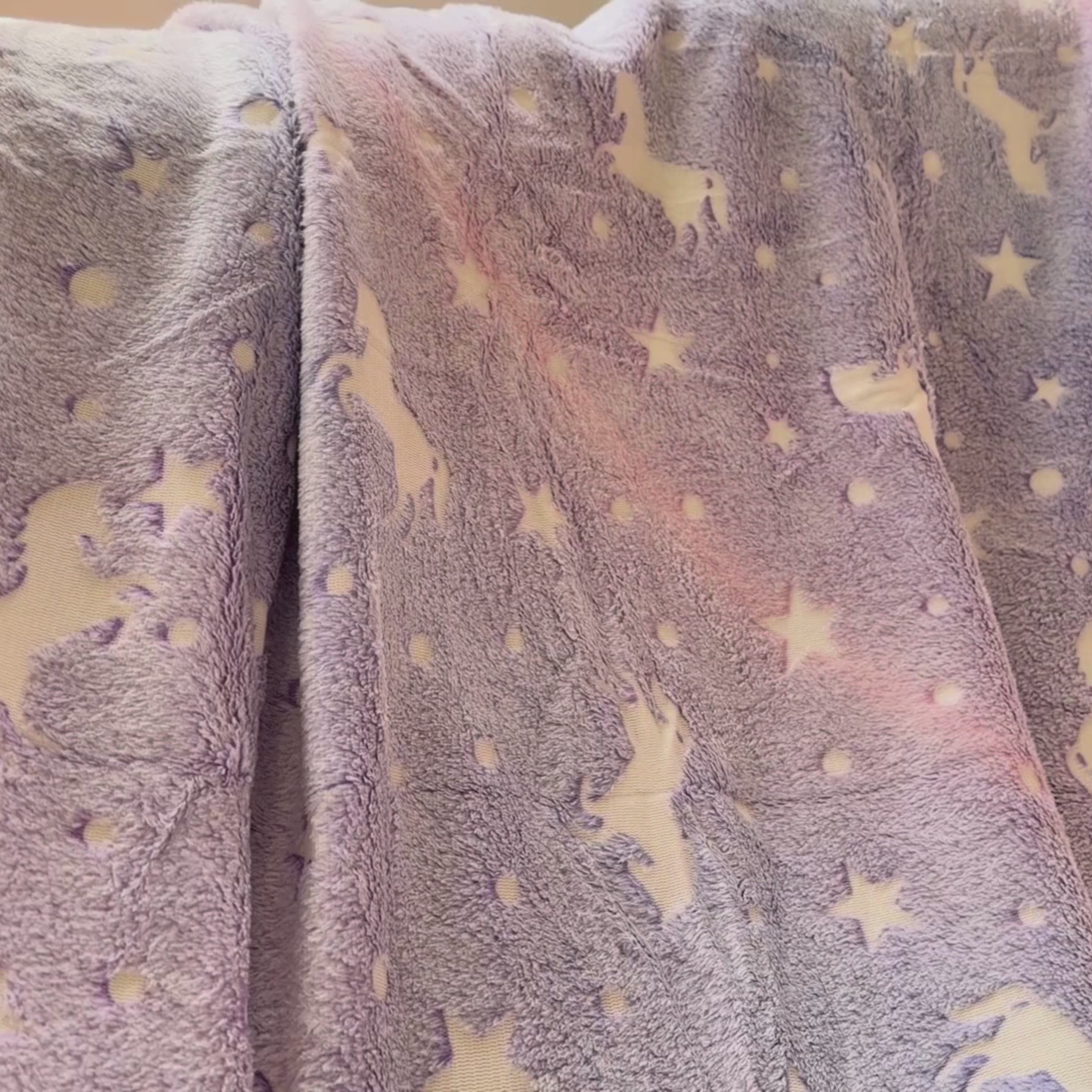Magic Glow-in-the-Dark Blanket – 6x6 ft Soft Kids Blanket (Multiple Designs)
