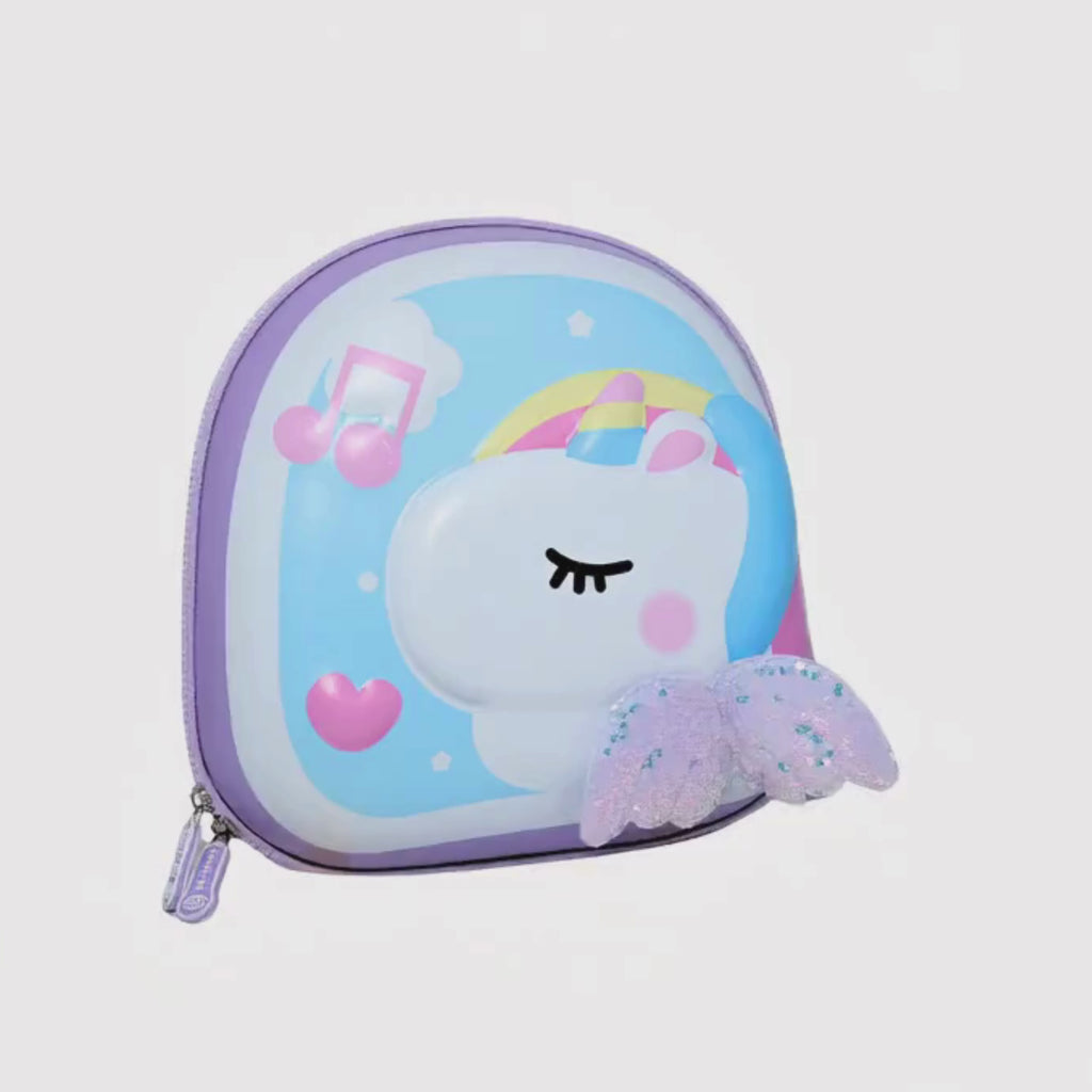 Unicorn Kindergarten Backpack | Cute Hard Shell Kids School Bag (27 cm